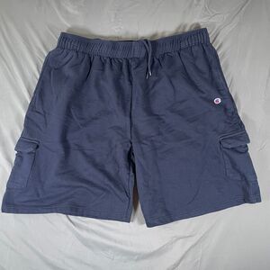 Champion Cargo Sweat Shorts Men's Size 3XL Navy Blue Activewear Drawstring